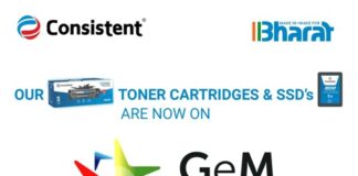 Consistent Cartridges & SSDs Now Listed on Government e-Marketplace (GeM)